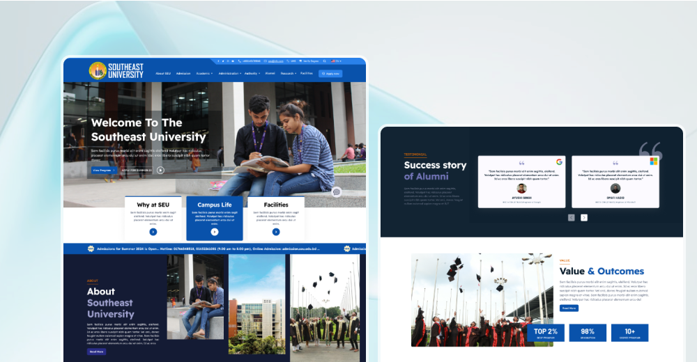 Southeast University – Dynamic Website & CMS Training Program